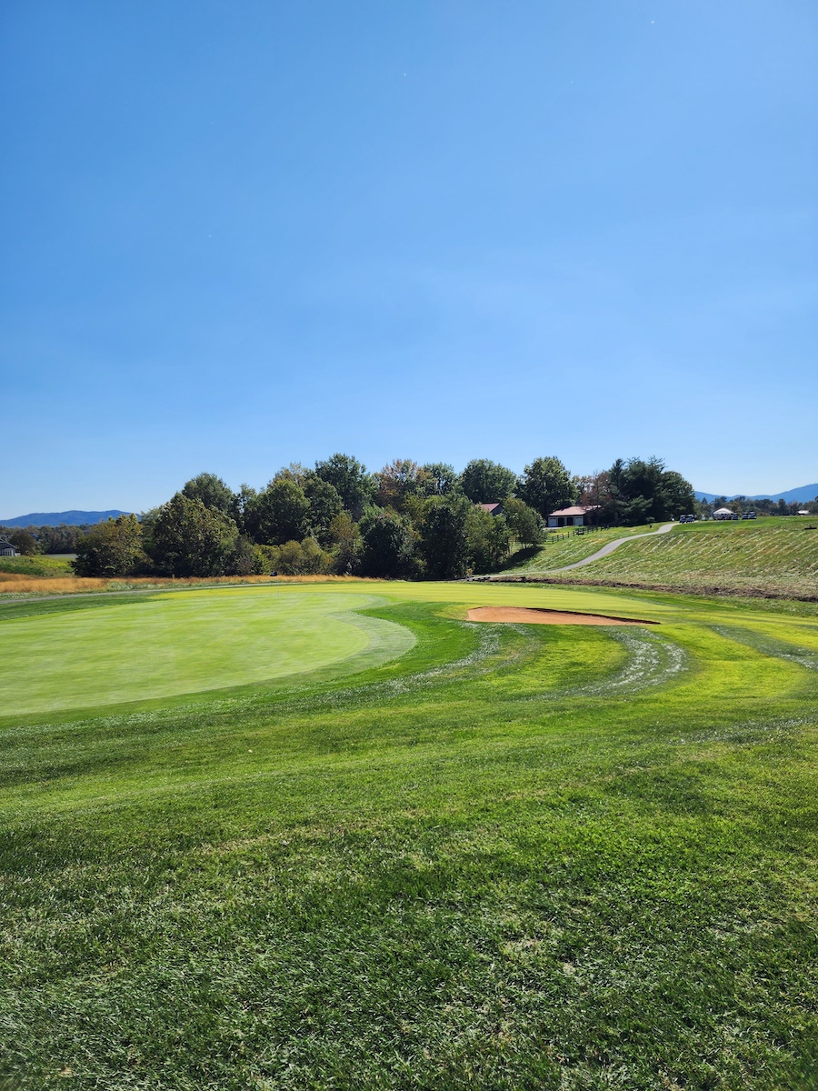 Panoramic View of Lush Green Golf Course in Crozet, VA  