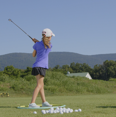 jr golf camp girl swing