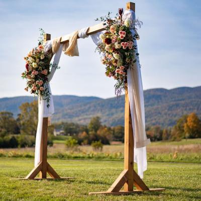 Beautiful wedding entrance with flowers and decor in Crozet, VA.